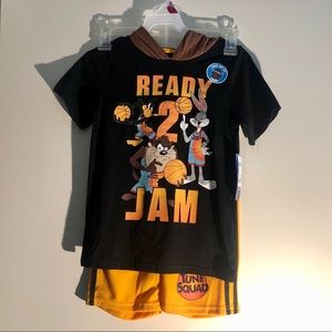 Space Jam Shirt with Hood & Shorts